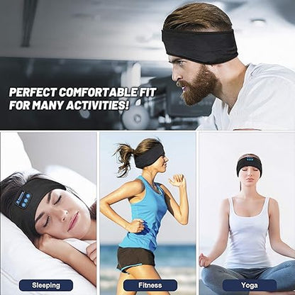 Sleep Headphones Bluetooth Headband, Sport , Long Time Play Headphone Band with Built in Speakers